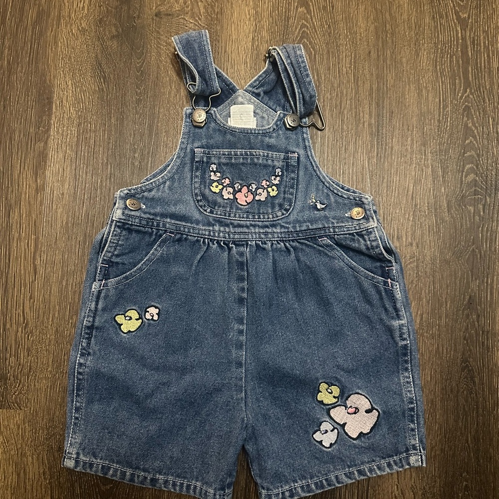Vintage Carters x John Lennon Denim Shortalls 1999 Embroidered Flowers